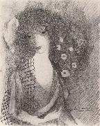 Marie Laurencin Woman wearing the shawl oil painting artist